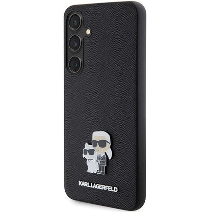 Karl Lagerfeld KLHCS24MPSAKCMPK S24+ S926 hardcase black/black Saffiano Karl &amp; Choupette Metal Pin_1