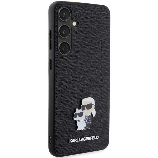 Karl Lagerfeld KLHCS24MPSAKCMPK S24+ S926 hardcase black/black Saffiano Karl &amp; Choupette Metal Pin_3