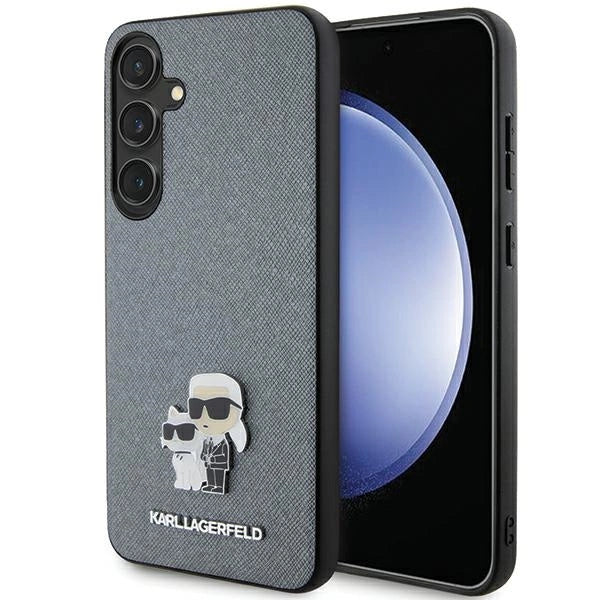 Karl Lagerfeld KLHCS24SPSAKCMPG S24 S921 hardcase gray/gray Saffiano Karl & Choupette Metal Pin_0