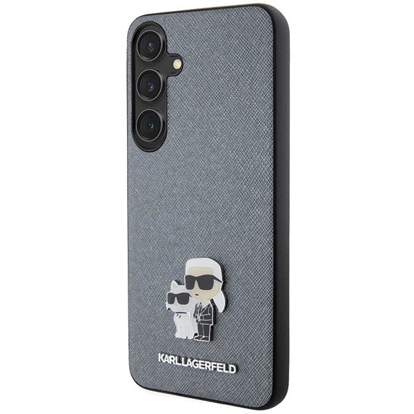 Karl Lagerfeld KLHCS24SPSAKCMPG S24 S921 hardcase gray/gray Saffiano Karl & Choupette Metal Pin_1