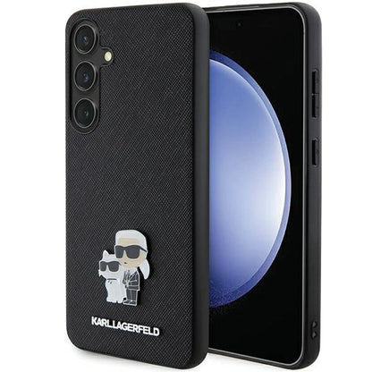 Karl Lagerfeld KLHCS24SPSAKCMPK S24 S921 hardcase black/black Saffiano Karl &amp; Choupette Metal Pin_0
