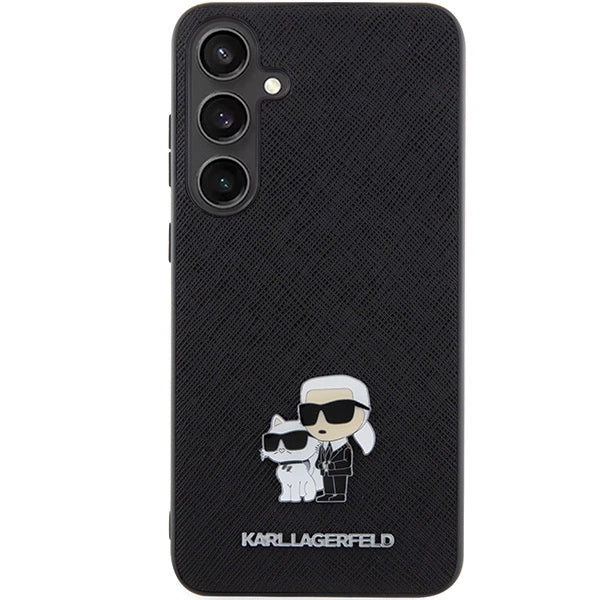 Karl Lagerfeld KLHCS24SPSAKCMPK S24 S921 hardcase black/black Saffiano Karl &amp; Choupette Metal Pin_2