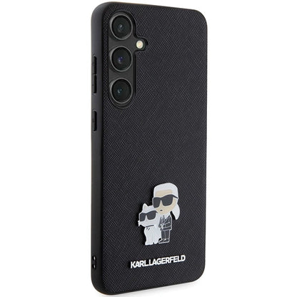 Karl Lagerfeld KLHCS24SPSAKCMPK S24 S921 hardcase black/black Saffiano Karl &amp; Choupette Metal Pin_3