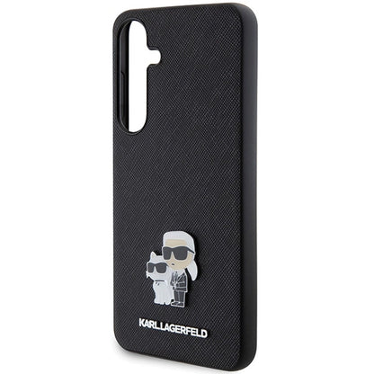 Karl Lagerfeld KLHCS24SPSAKCMPK S24 S921 hardcase black/black Saffiano Karl &amp; Choupette Metal Pin_5