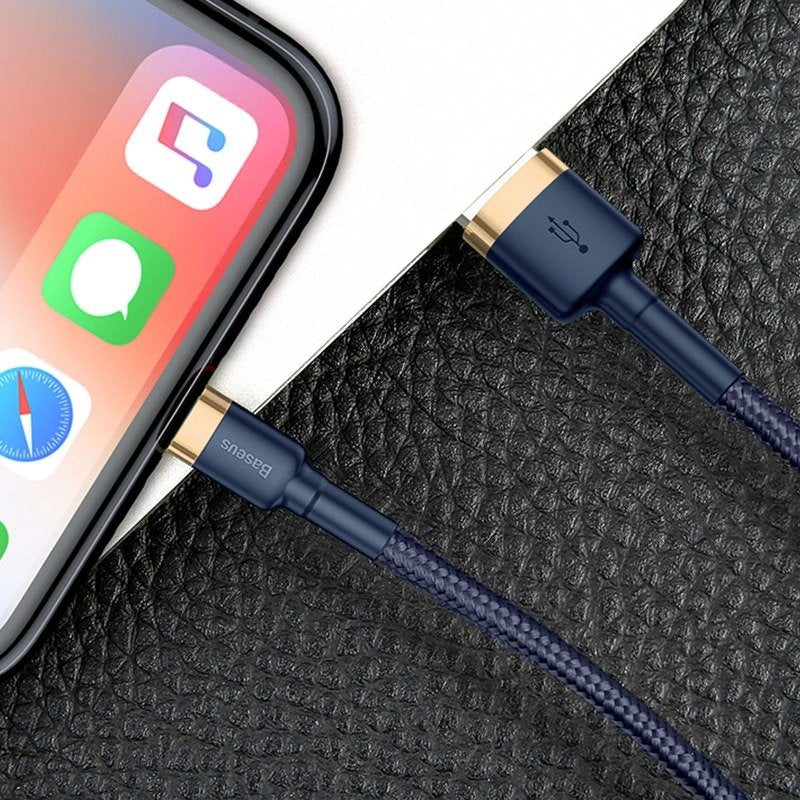 Baseus Cafule Lightning cable 2.4A 1m (Gold+Dark blue)_15