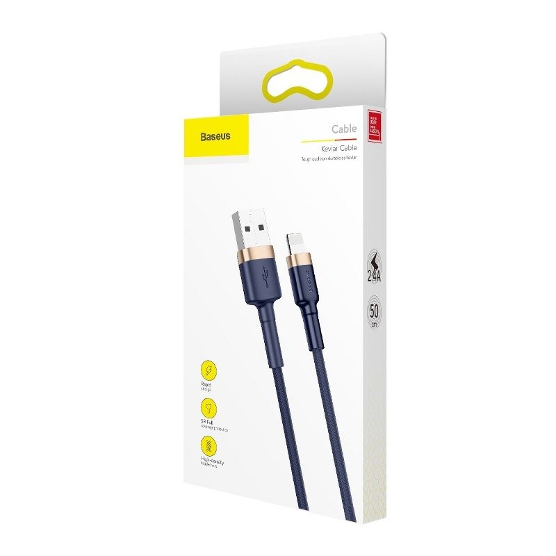 Baseus Cafule Lightning cable 2.4A 1m (Gold+Dark blue)_17