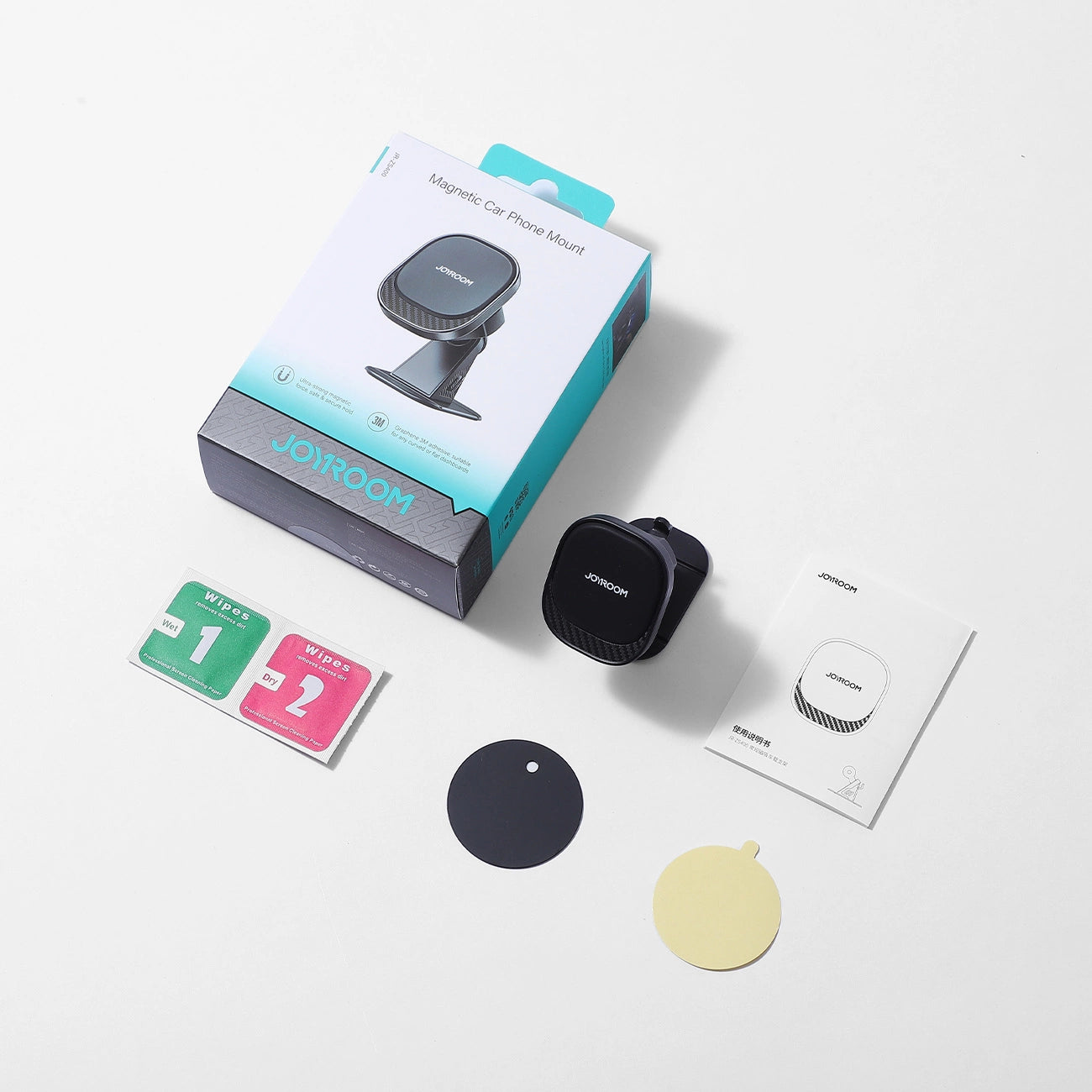 Joyroom JR-ZS400 magnetic car phone holder on the dashboard - black_6