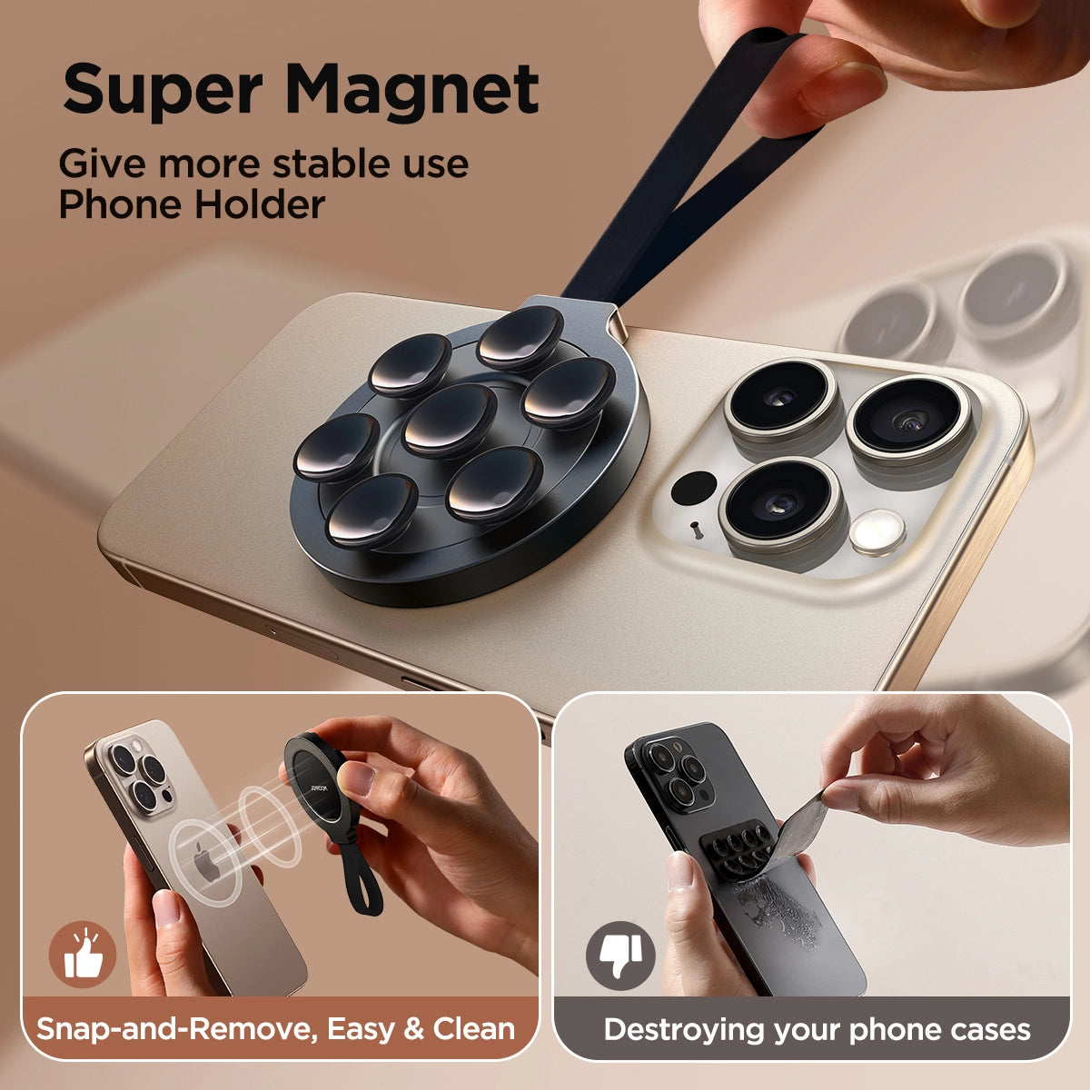Joyroom JR-ZS393 magnetic phone holder with suction cups - black_8
