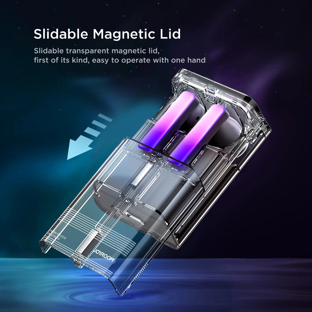 TWS Joyroom JR-TC1 IceLens Series wireless headphones with LED lights - white_10