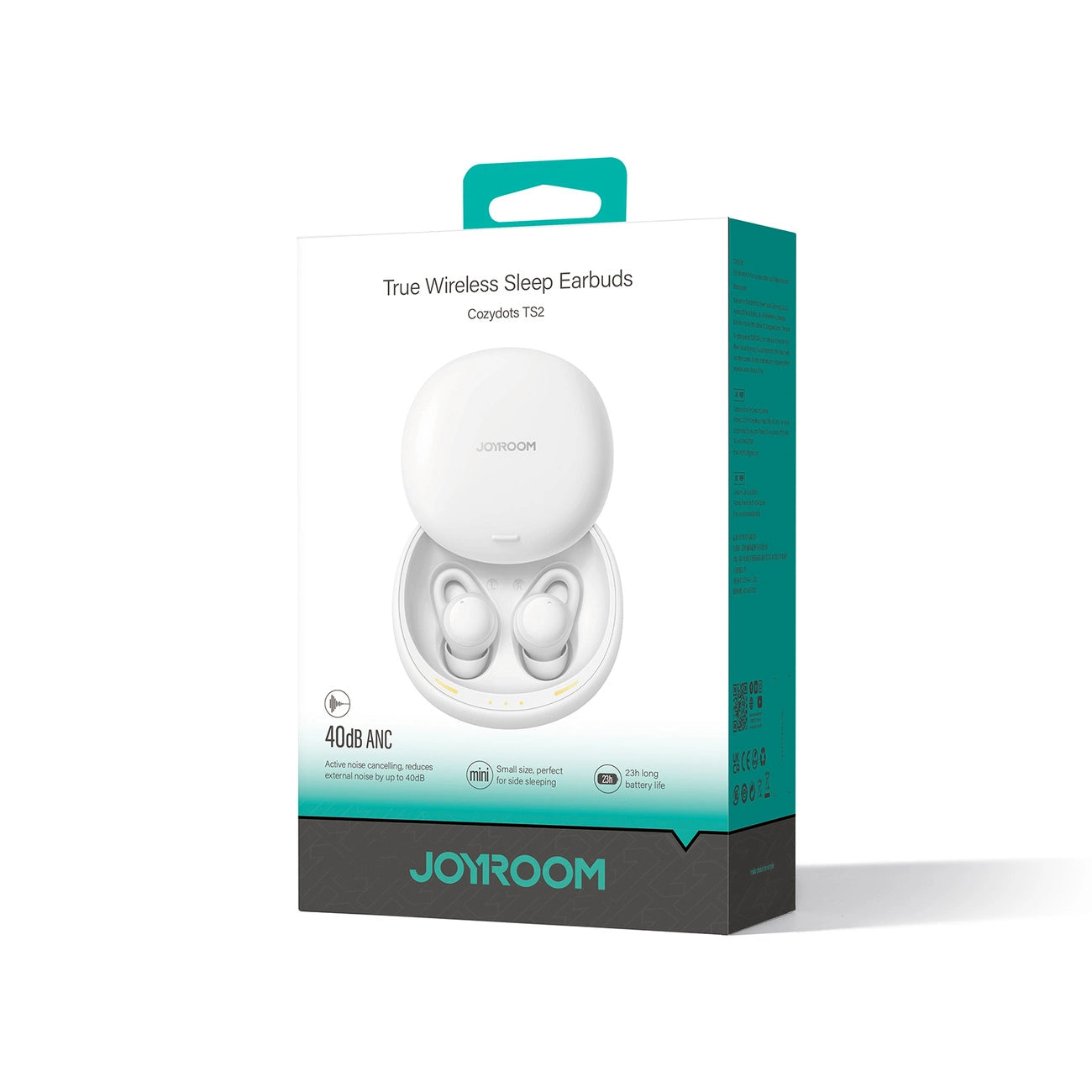 TWS Joyroom JR-TS2 Cozydots Series wireless headphones with active noise reduction, Bluetooth 5.3 - white_8