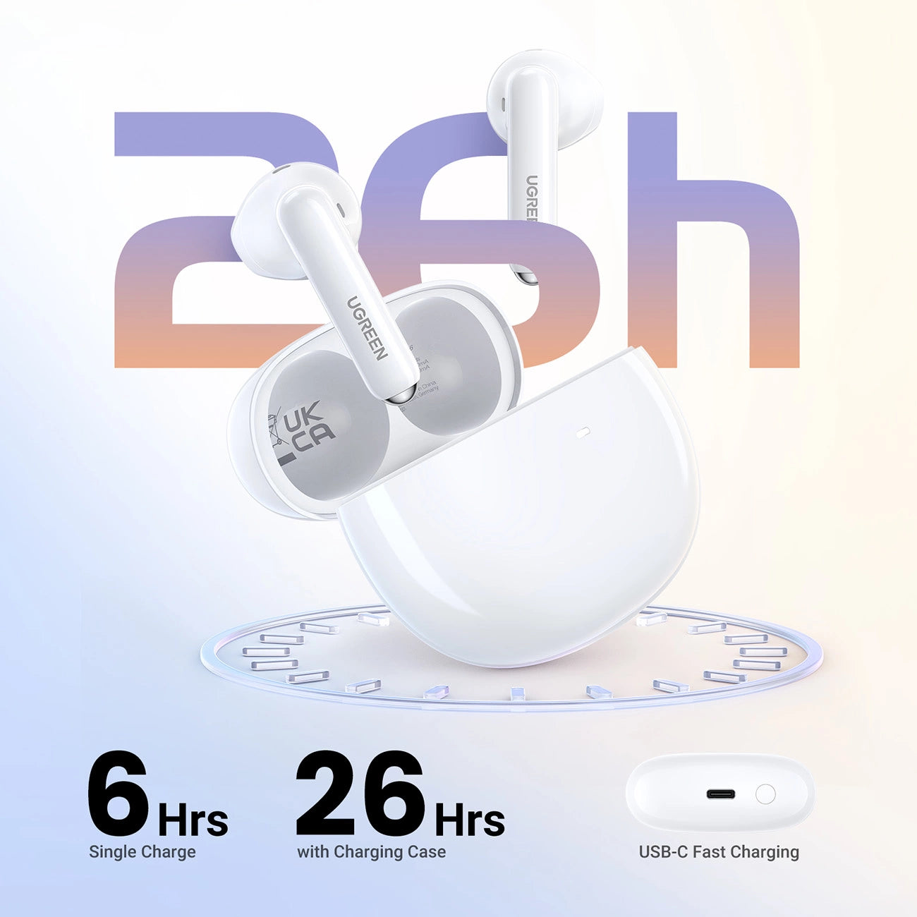 Ugreen HiTune H5 WS201 TWS wireless headphones - white_4