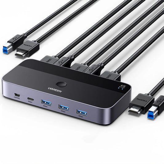 Ugreen CM664 HDMI switch 2in1 KVM switch - black_0