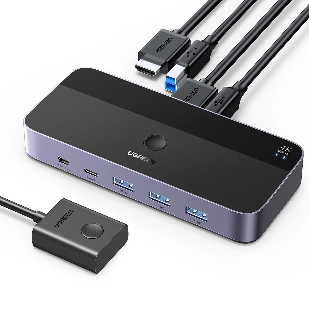 Ugreen CM664 HDMI switch 2in1 KVM switch - black_2