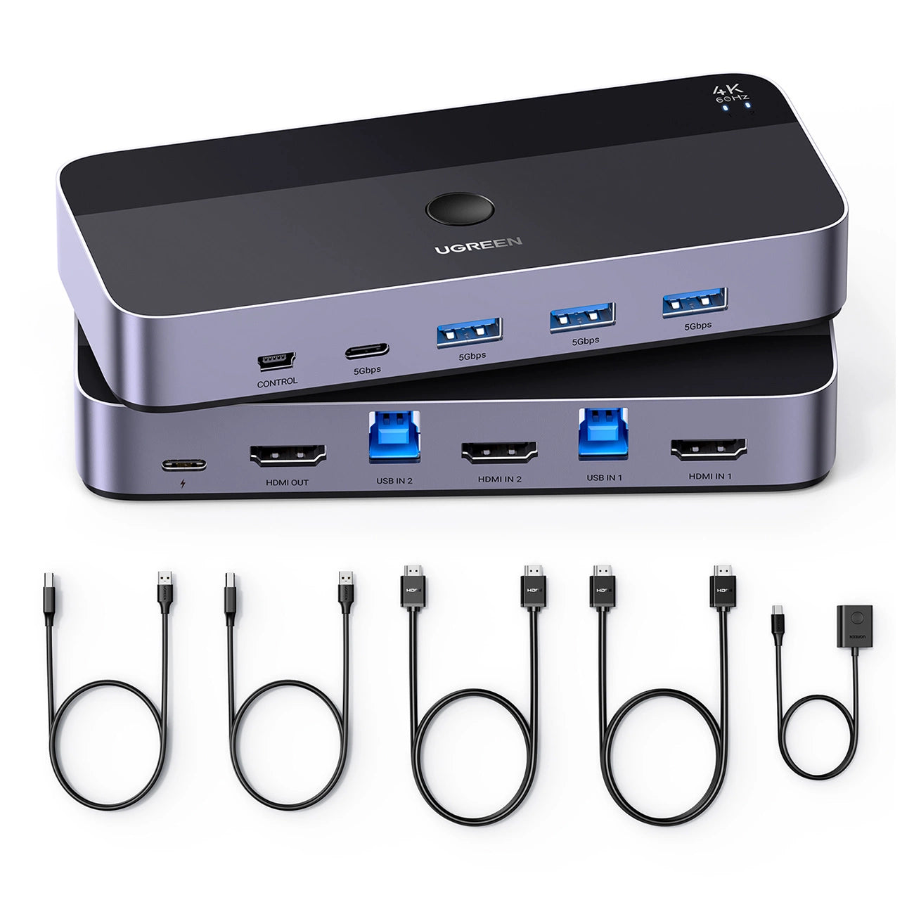 Ugreen CM664 HDMI switch 2in1 KVM switch - black_3