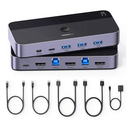 Ugreen CM664 HDMI switch 2in1 KVM switch - black_3