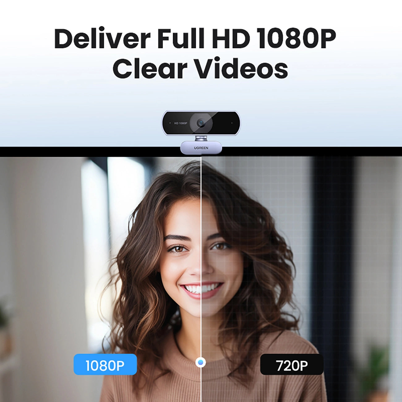 Ugreen CM678 USB HD Webcam - Gray_2