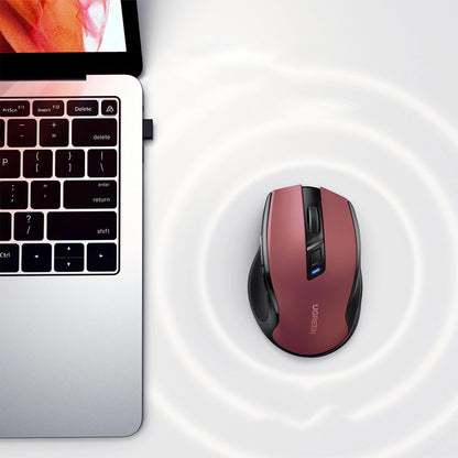 Ugreen MU006 wireless optical mouse USB 2.4GHz / Bluetooth 5.0 4000 DPI - red_5