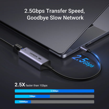 Ugreen CM648 USB-C to RJ45 Ethernet 2.5G adapter - gray_1