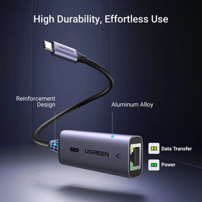 Ugreen CM648 USB-C to RJ45 Ethernet 2.5G adapter - gray_6