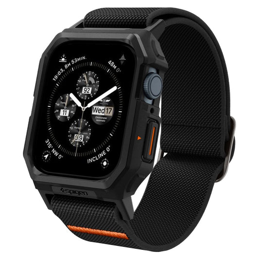 Spigen Lite Fit Pro Case with Strap for Apple Watch 4 / 5 / 6 / 7 / 8 / 9 / SE (44 / 45 mm) - Matte Black_0