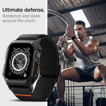 Spigen Lite Fit Pro Case with Strap for Apple Watch 4 / 5 / 6 / 7 / 8 / 9 / SE (44 / 45 mm) - Matte Black_9