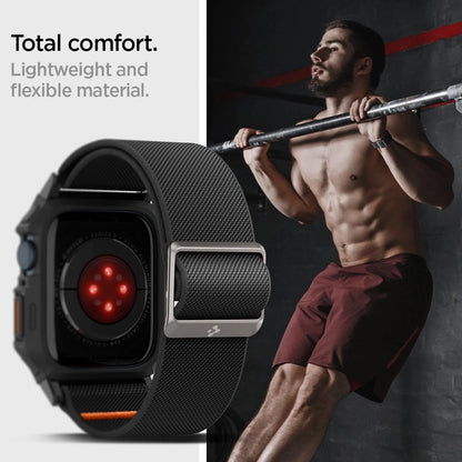 Spigen Lite Fit Pro Case with Strap for Apple Watch 4 / 5 / 6 / 7 / 8 / 9 / SE (44 / 45 mm) - Matte Black_10