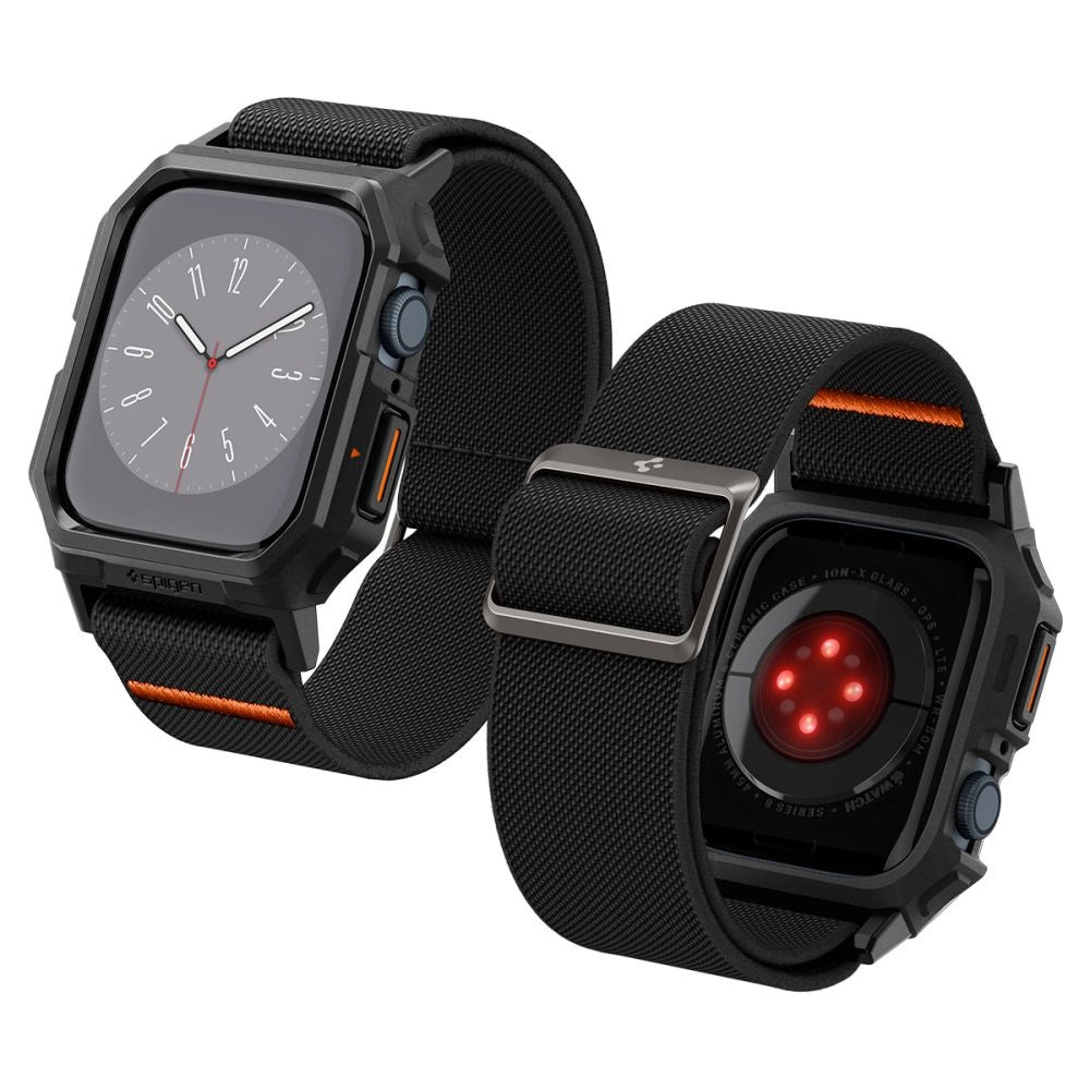 Spigen Lite Fit Pro Case with Strap for Apple Watch 4 / 5 / 6 / 7 / 8 / 9 / SE (44 / 45 mm) - Matte Black_7