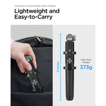 Spigen S560W Bluetooth Selfie Stick with Tripod - Black_11