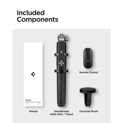 Spigen S560W Bluetooth Selfie Stick with Tripod - Black_14