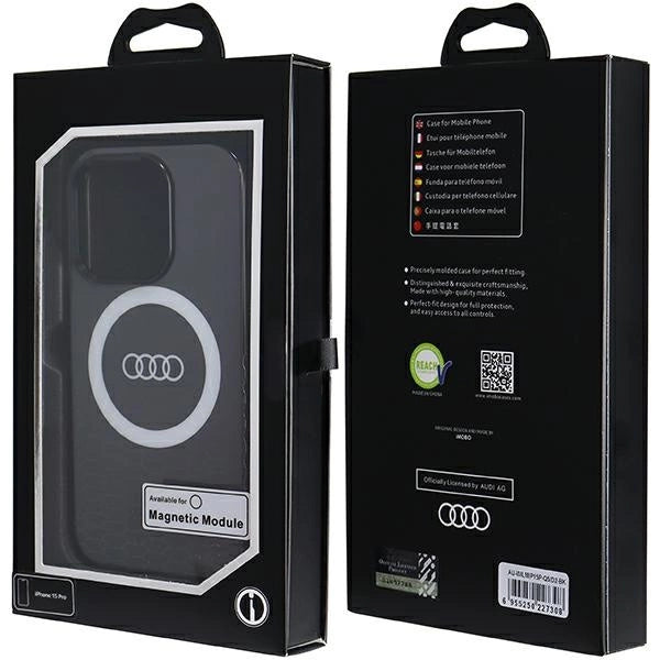 Audi IML Big Logo MagSafe case for iPhone 15 Pro - black_6