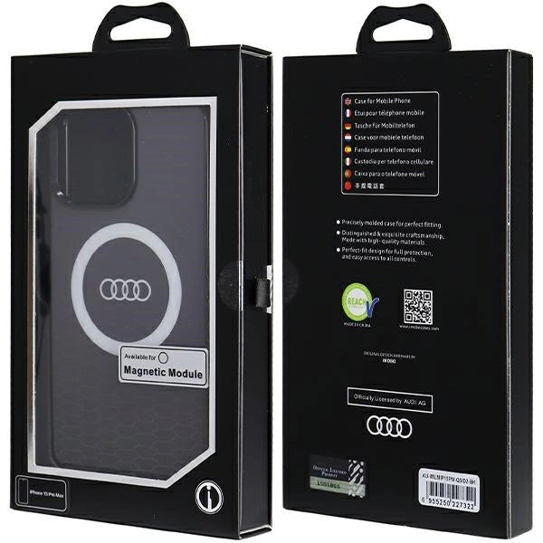 Audi IML Big Logo MagSafe case for iPhone 15 Pro Max - black_6