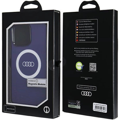 Audi IML Big Logo MagSafe case for iPhone 15 Pro Max - blue_6