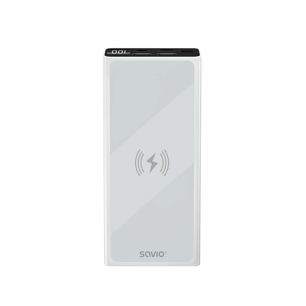 POWERBANK 10000 INDUCCION MAH SAVIO BA-06 BLANCO_0