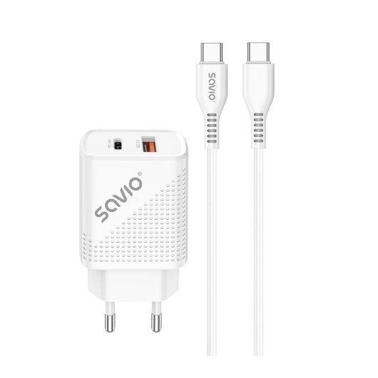 CARGADOR SAVIO LA-05 DUAL 18W USB 3.0 + CABLE_0