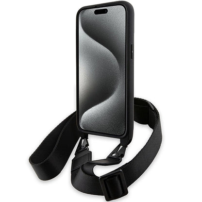 BMW M Edition Carbon Stripe &amp; Strap case for iPhone 15 Pro - black_3