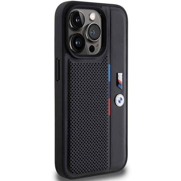 BMW Perforated Tricolor Line case for iPhone 15 Pro - black_3