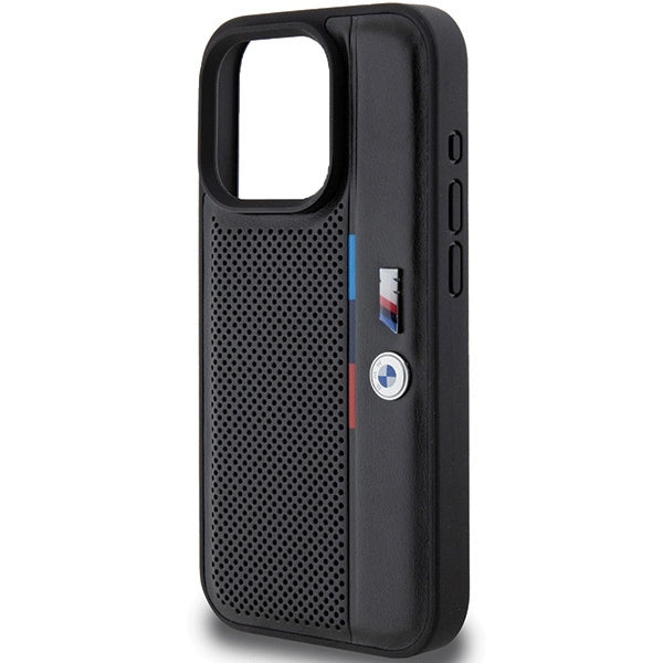 BMW Perforated Tricolor Line case for iPhone 15 Pro - black_5