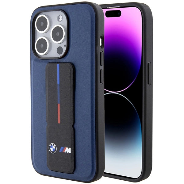 BMW M Grip Stand Bicolor case for iPhone 15 Pro - navy blue_1