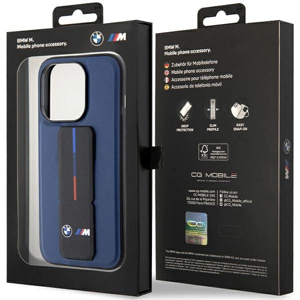 BMW M Grip Stand Bicolor case for iPhone 15 Pro - navy blue_8