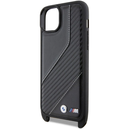 BMW M Edition Carbon Stripe &amp; Strap case for iPhone 15 Plus / 14 Plus - black_4