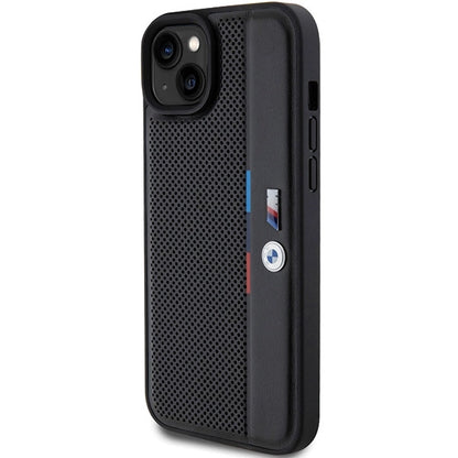 BMW Perforated Tricolor Line case for iPhone 15 Plus / 14 Plus - black_1