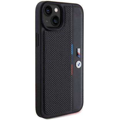 BMW Perforated Tricolor Line case for iPhone 15 Plus / 14 Plus - black_3