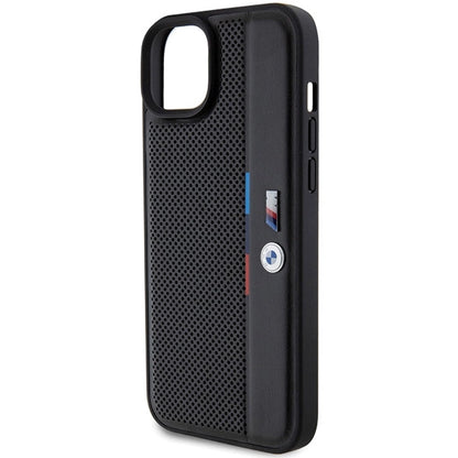 BMW Perforated Tricolor Line case for iPhone 15 Plus / 14 Plus - black_5