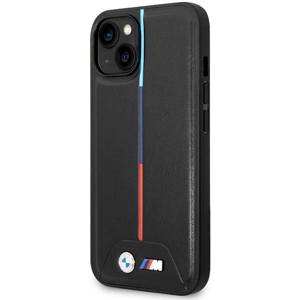 BMW M Quilted Tricolor case for iPhone 15 / 14 / 13 - black_1