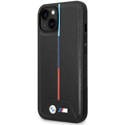 BMW M Quilted Tricolor case for iPhone 15 / 14 / 13 - black_1
