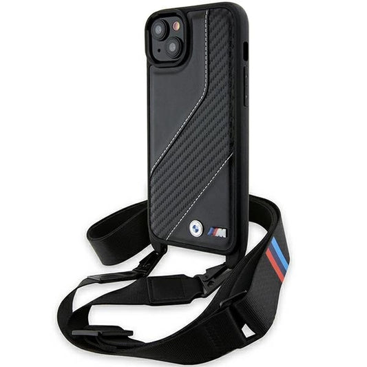 BMW M Edition Carbon Stripe &amp; Strap case for iPhone 15 / 14 / 13 - black_0
