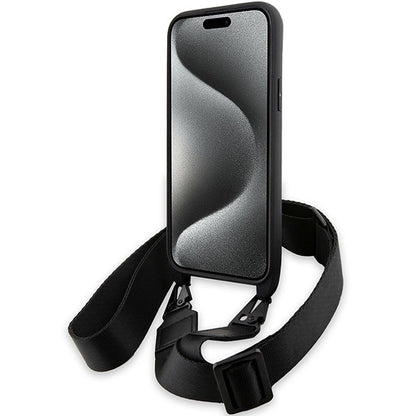 BMW M Edition Carbon Stripe &amp; Strap case for iPhone 15 / 14 / 13 - black_3