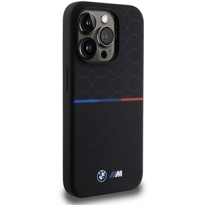 BMW M Silicone Pattern MagSafe case for iPhone 15 Pro - black_3