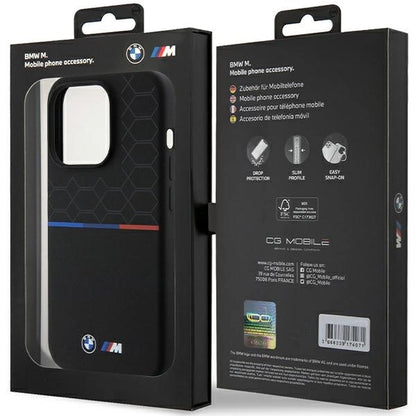 BMW M Silicone Pattern MagSafe case for iPhone 15 Pro - black_7
