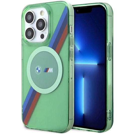BMW M Tricolor Stripes MagSafe case for iPhone 15 Pro - green_0